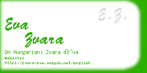 eva zvara business card